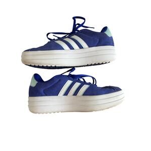 Adidas Gazelle Bold Shoes Blue White Platform Sneakers Women's Size 6